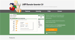 Desktop Screenshot of larpcharactergenerator.com